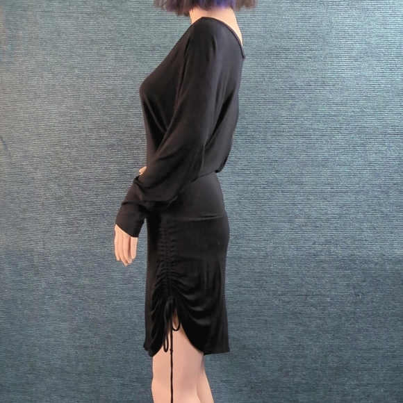 White House Black Market Off-Shoulder Ruched Side Rayon Dress - Picture 6 of 15